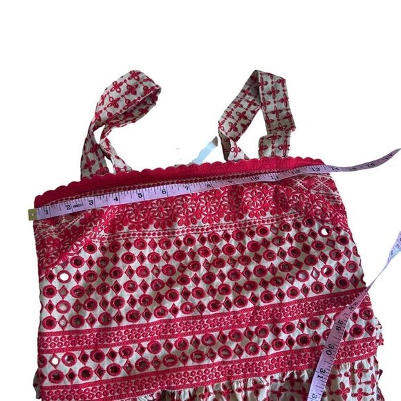 Shoshanna Floral Canyon Midi Dress with Embroidery and Eyelet Details NWT XS - Picture 6 of 9